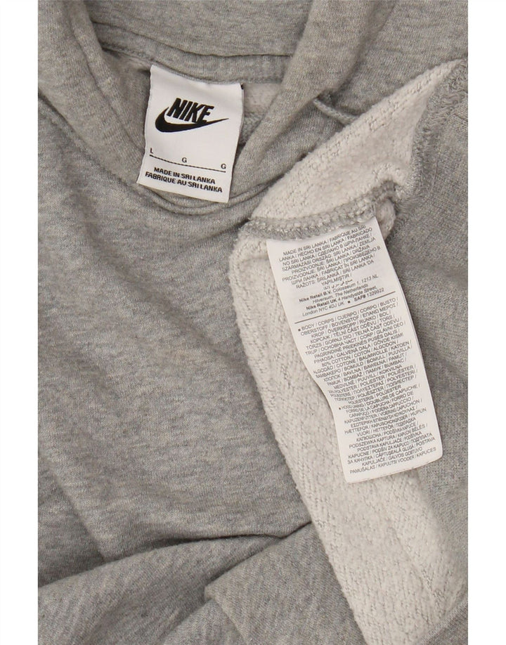 Nike Herren Kapuzenpullover, groß, graue Baumwolle
