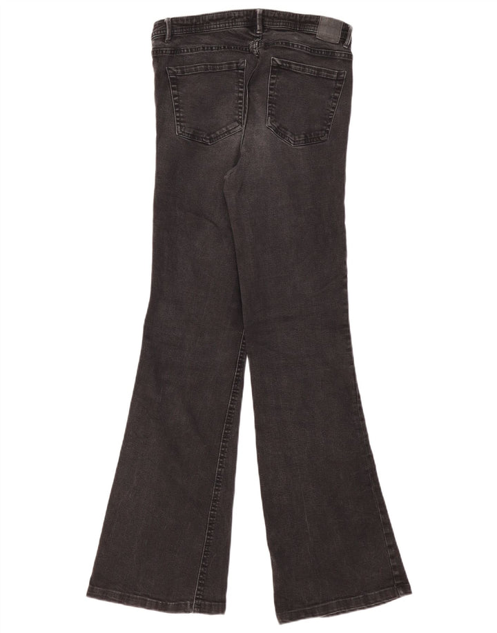 ZARA Damen Schlagjeans EU 38 Small W28 L29 Schwarz