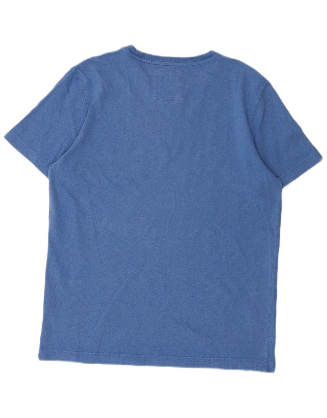 Crew Clothing Herren-T-Shirt-Oberteil aus mittelblauer Baumwolle