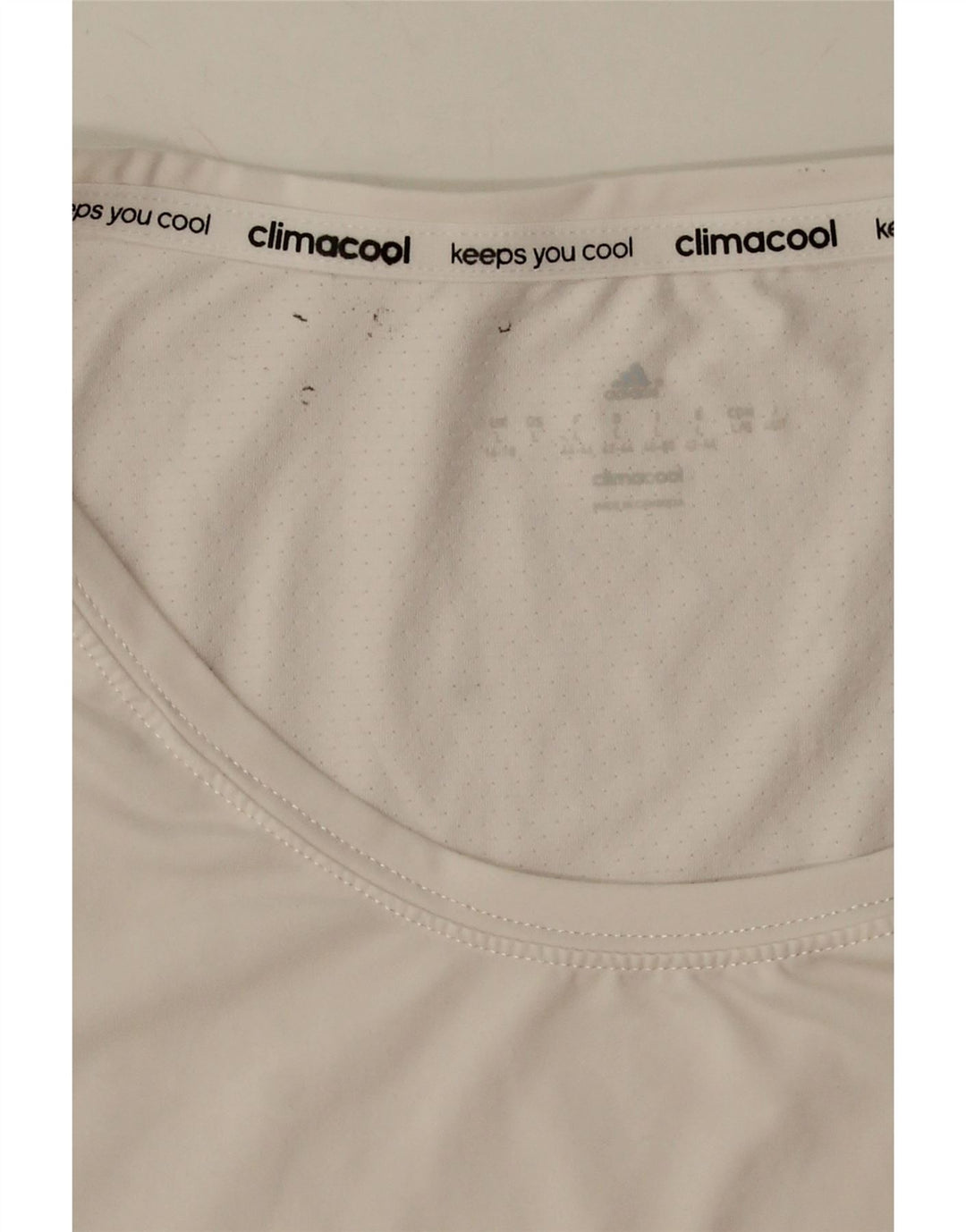 ADIDAS Womens Climacool T-Shirt Top UK 16/18 Large White Polyester Vintage Adidas and Second-Hand Adidas from Messina Hembry 