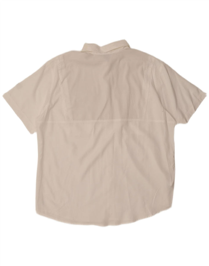 EDDIE BAUER Herren Kurzarmhemd XL Weiß Polyester