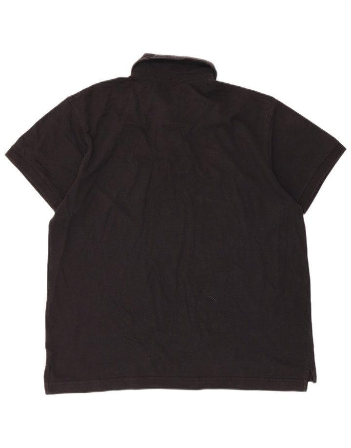 Fiorucci Herren-Poloshirt, große schwarze Baumwolle