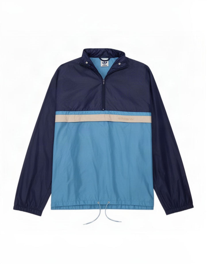 Adidas Herren-Trainingsanzug mit lockerer Passform, Pullover, Größe S, Blau, Farbblock