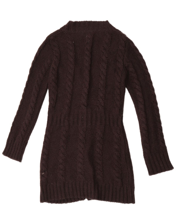 Guess By Marciano Damen Longline-Cardigan-Pullover US 4 Small Braunes Acryl