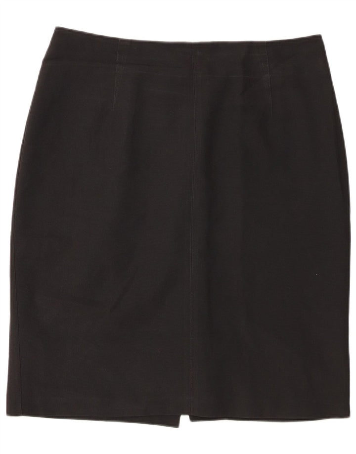 Marks & Spencer Damen Bleistiftrock UK 18 XL W34 Schwarz Polyester