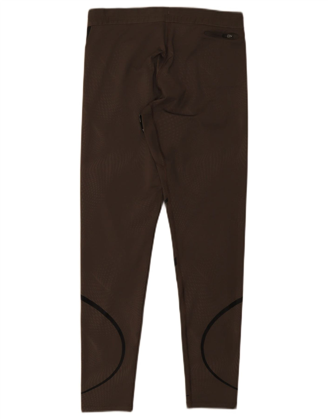 Nike Damen Dri Fit Leggings UK 12 Mittelbraun gestreift Polyester