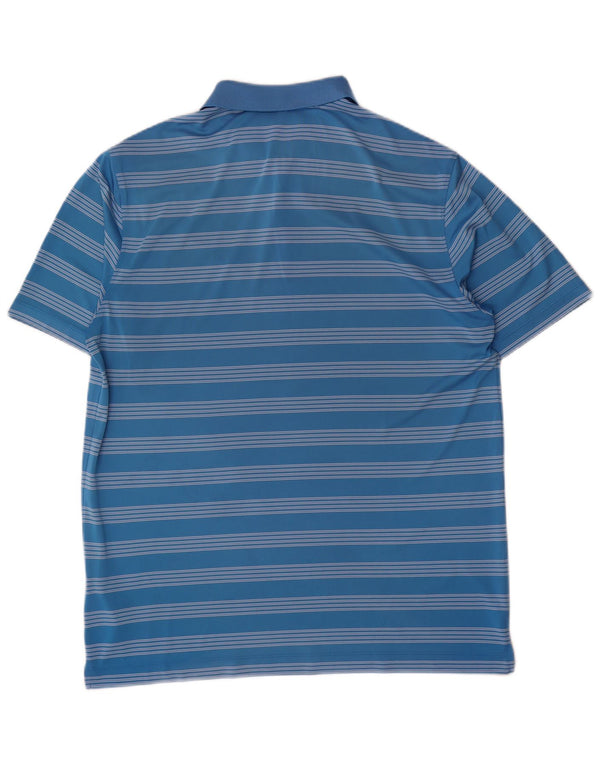 Nike Herren-Poloshirt XL, blau gestreift, Polyester