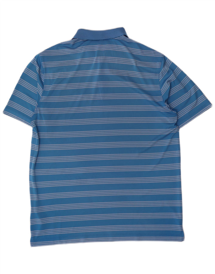 Nike Herren-Poloshirt XL, blau gestreift, Polyester