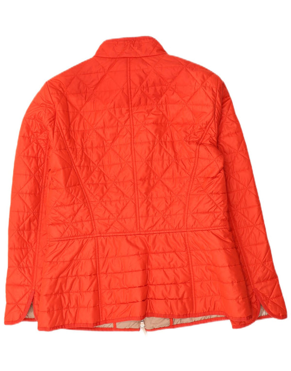 Luisa Spagnoli Damen Wattierte Jacke UK 14 Mittelrotes Polyester