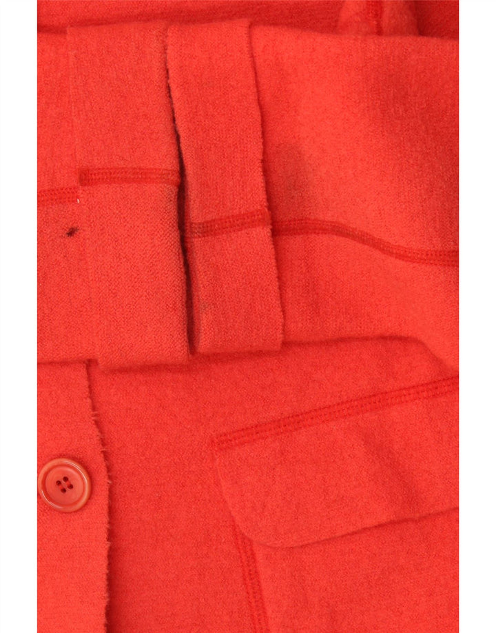 Alberto Aspesi Damen 3-Knopf-Blazerjacke IT 42 Mittelrote Wolle