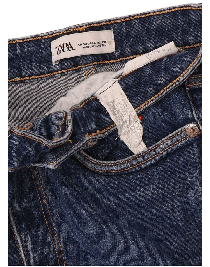 Zara Damen Bootcut Jeans EU 38 Small W28 L26 Blau