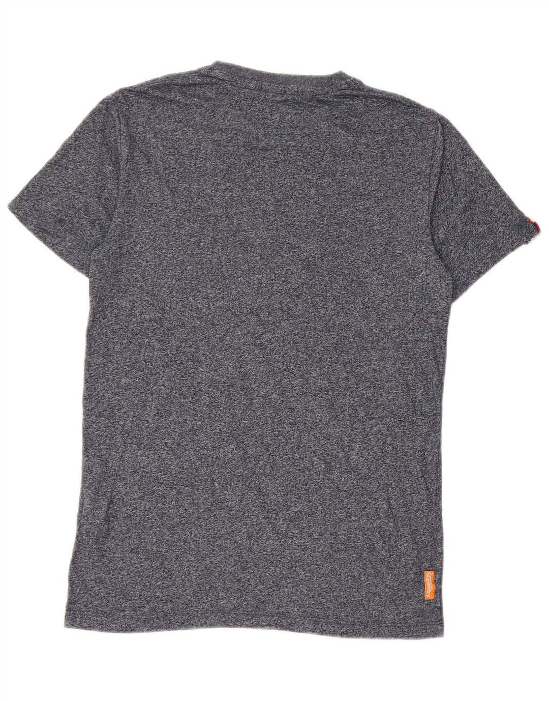 Superdry T-Shirt-Oberteil für Herren, Größe S, Marineblau, gesprenkelte Baumwolle