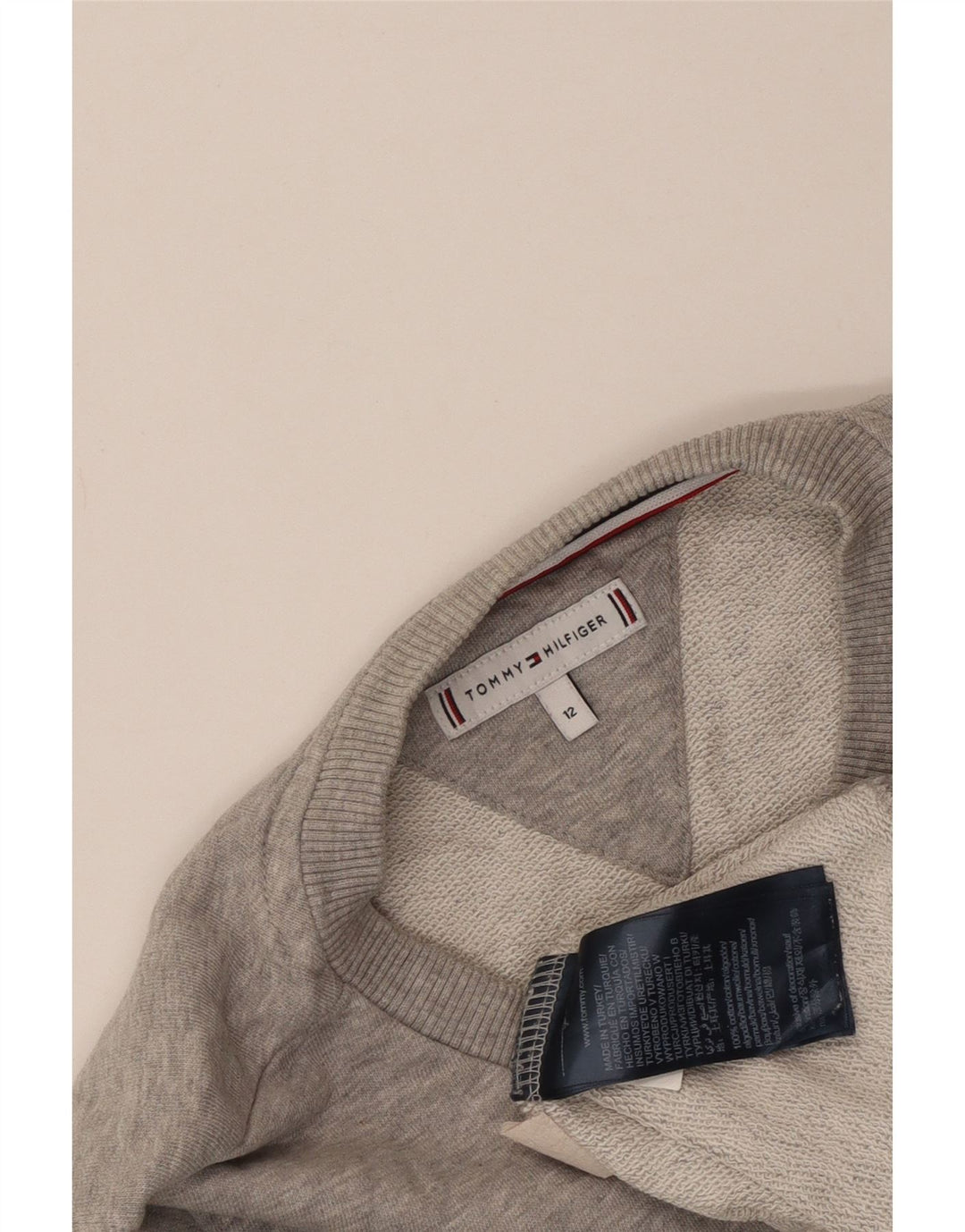 Tommy Hilfiger Grafik-Sweatshirt für Jungen, 11–12 Jahre, grau gefleckt