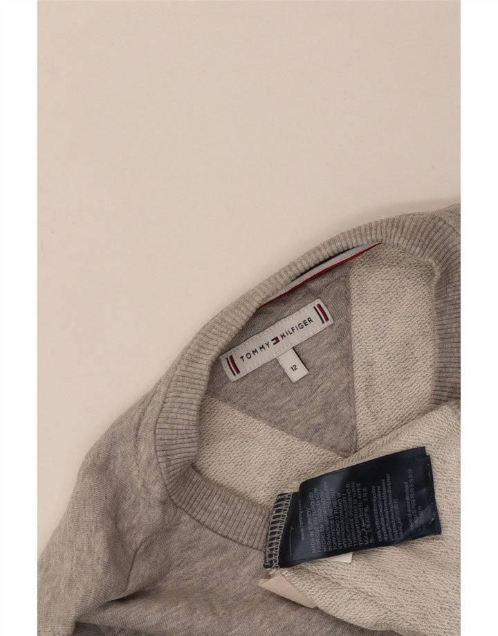 Tommy Hilfiger Grafik-Sweatshirt für Jungen, 11–12 Jahre, grau gefleckt