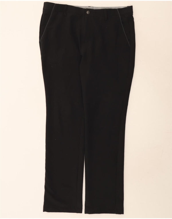Adidas Herren Straight Chino Hose W34 L32 Schwarz Polyester