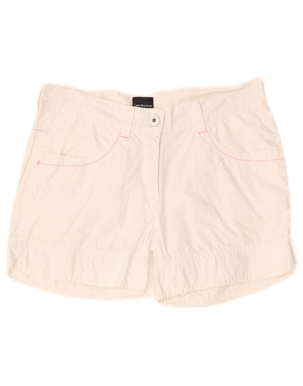 Calvin Klein Damen Shorts W28 Mittelweiße Baumwolle