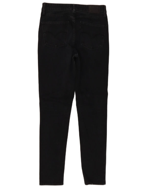Levi's Damen 721 High Rise Skinny Jeans W29 L30 Schwarz Baumwolle