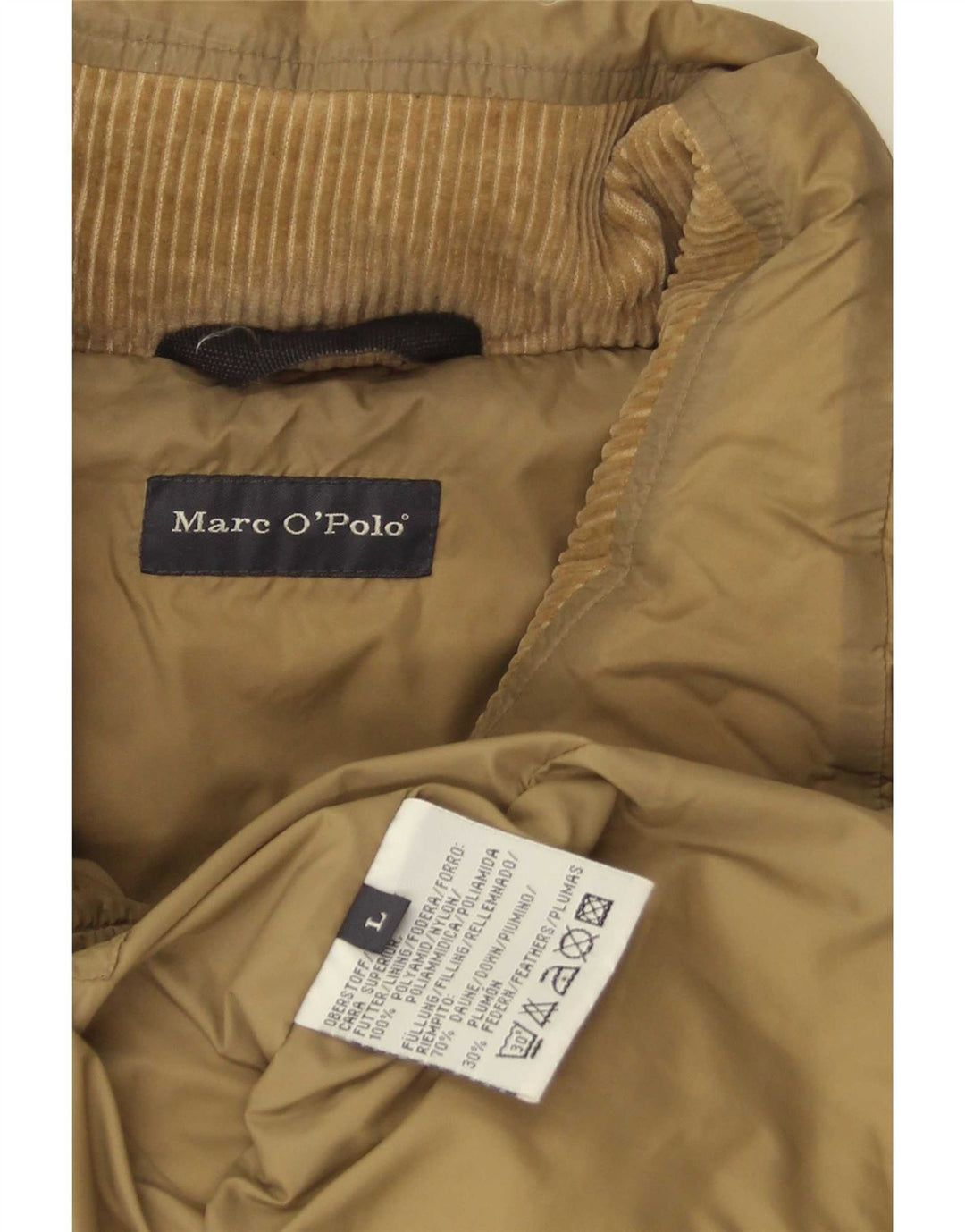 Marc O'Polo Herren Wattierte Weste UK 40 Large Braun Polyamid