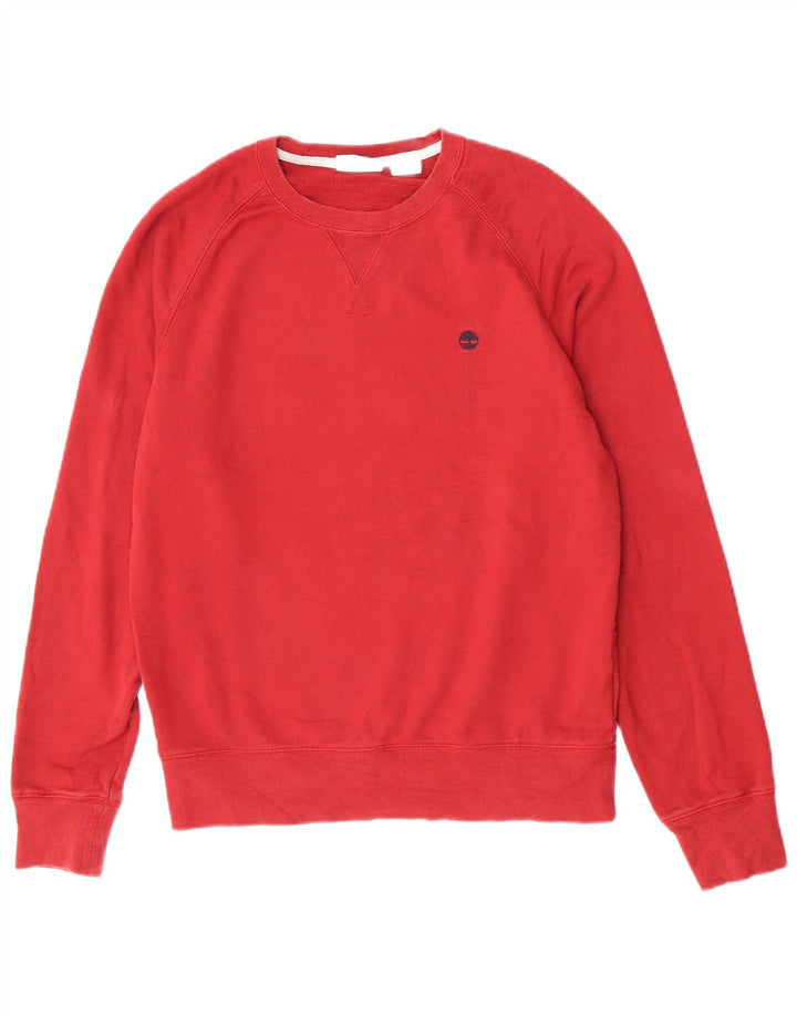 Timberland Herren Sweatshirt Pullover mittelrote Baumwolle