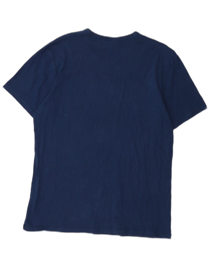 Calvin Klein Herren-T-Shirt mit Grafik, mittelmarineblaue Baumwolle