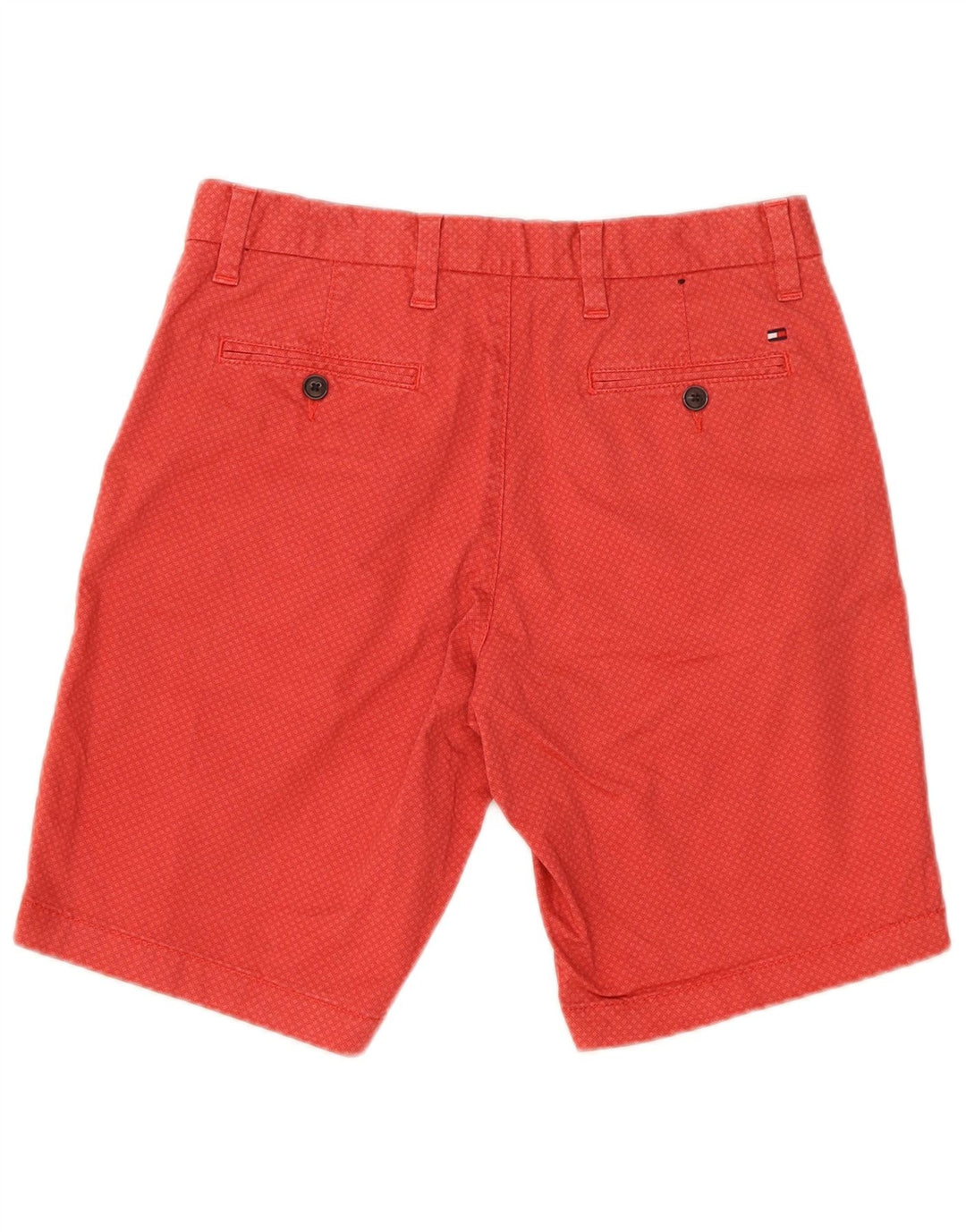 Tommy Hilfiger Herren Brooklyn Chino Shorts W30 Mittelrot Geometrisch