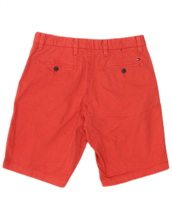 Tommy Hilfiger Herren Brooklyn Chino Shorts W30 Mittelrot Geometrisch