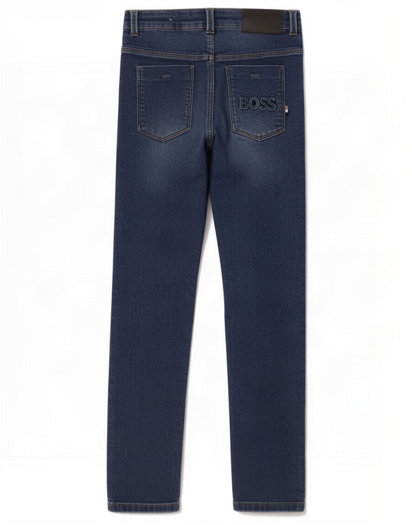 Hugo Boss Slim-Jeans für Jungen, 9–10 Jahre, W24, L27, blaue Baumwolle