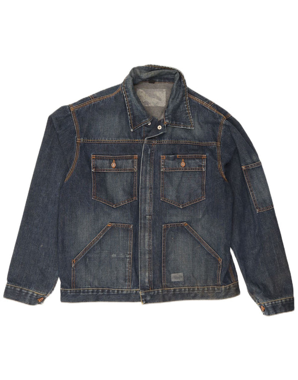 Meltin' Pot Herren Jeansjacke UK 40 Large Marineblau Baumwolle