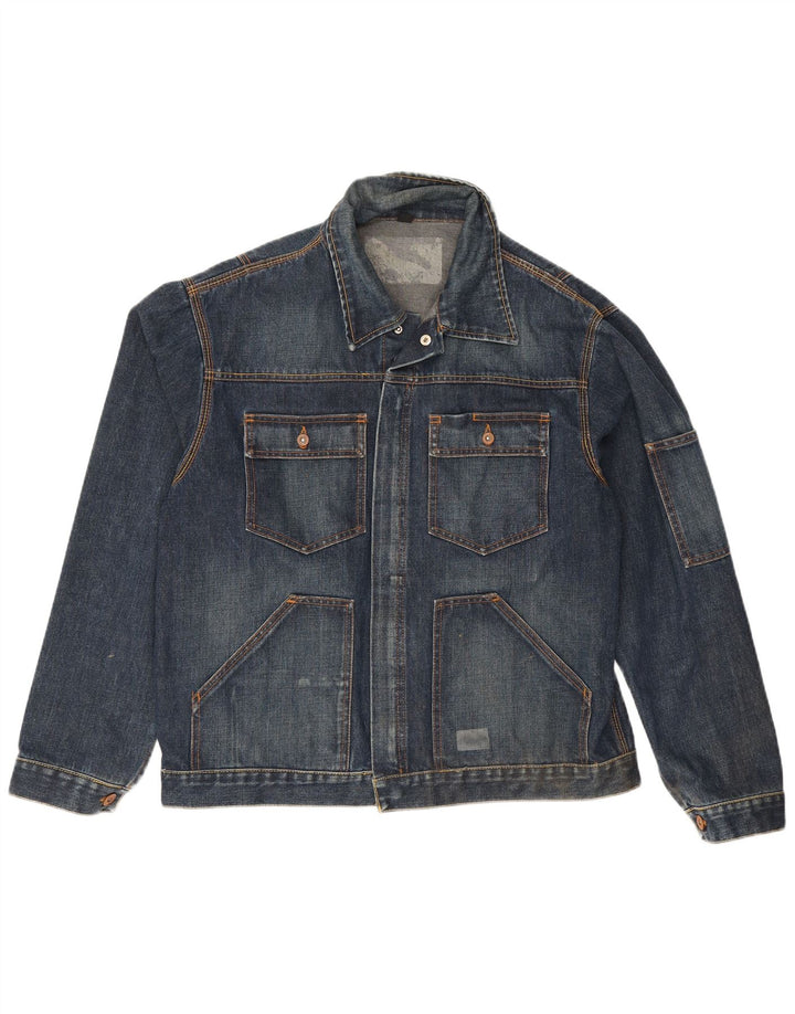Meltin' Pot Herren Jeansjacke UK 40 Large Marineblau Baumwolle
