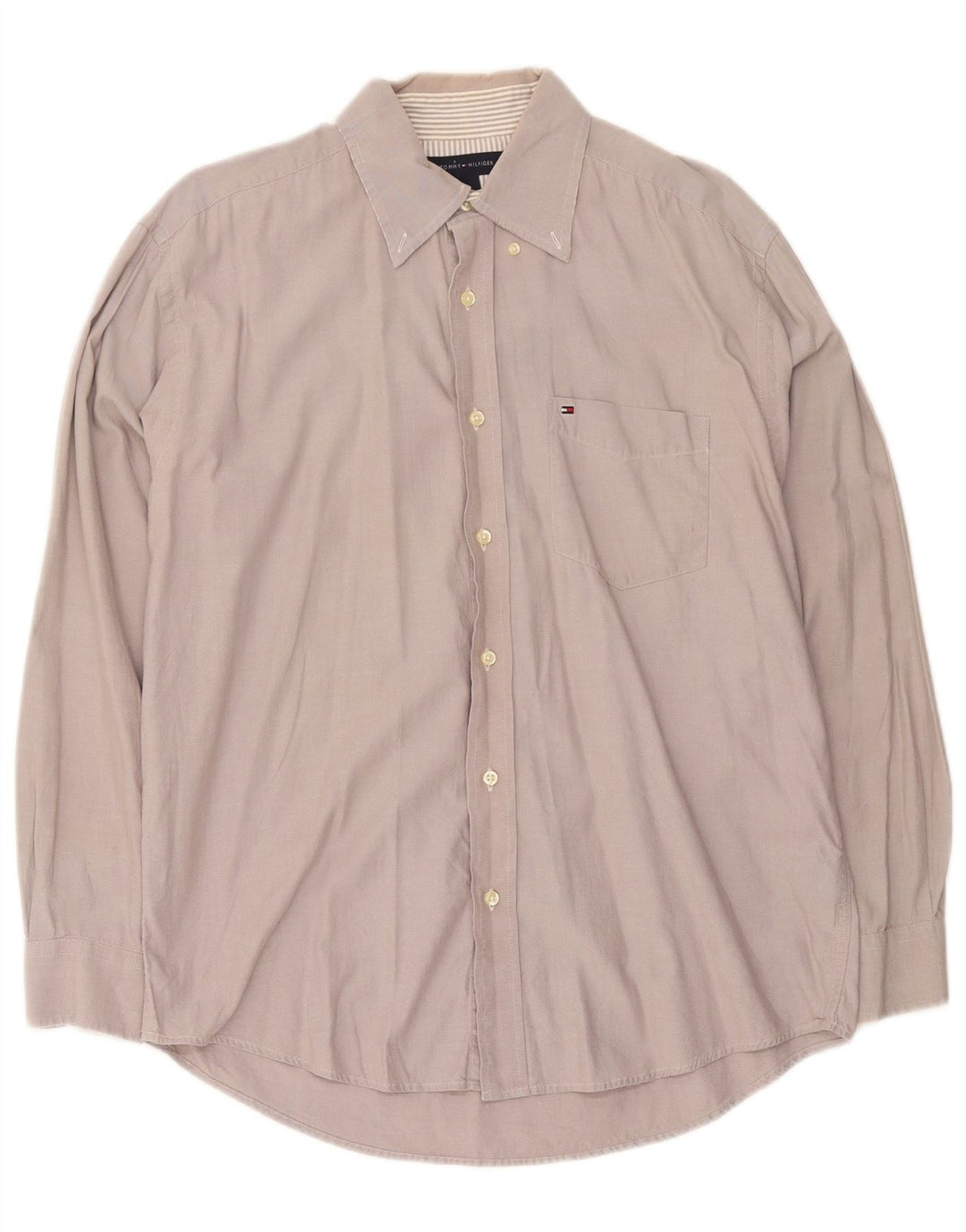 Tommy Hilfiger Herrenhemd mittelgraue Baumwolle