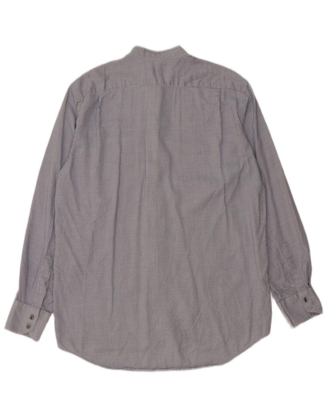 Lacoste kariertes Herrenhemd, Größe 40, mittelblau, Hahnentritt-Baumwolle, klassisch