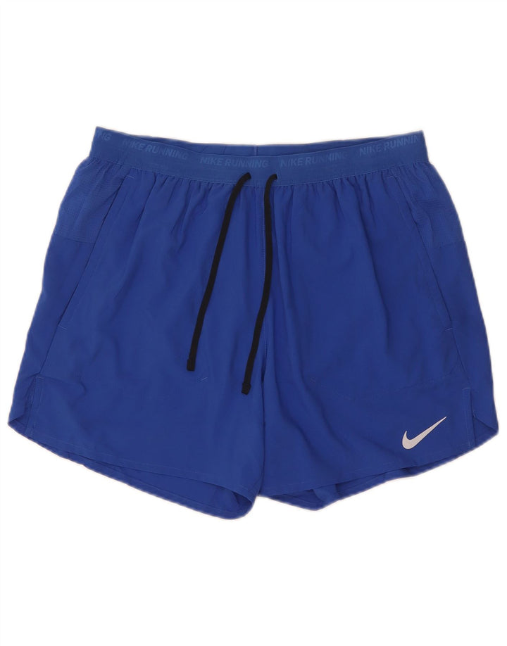 Nike Dri Fit Grafik-Sportshorts für Jungen, 10–11 Jahre, mittelblaues Polyester