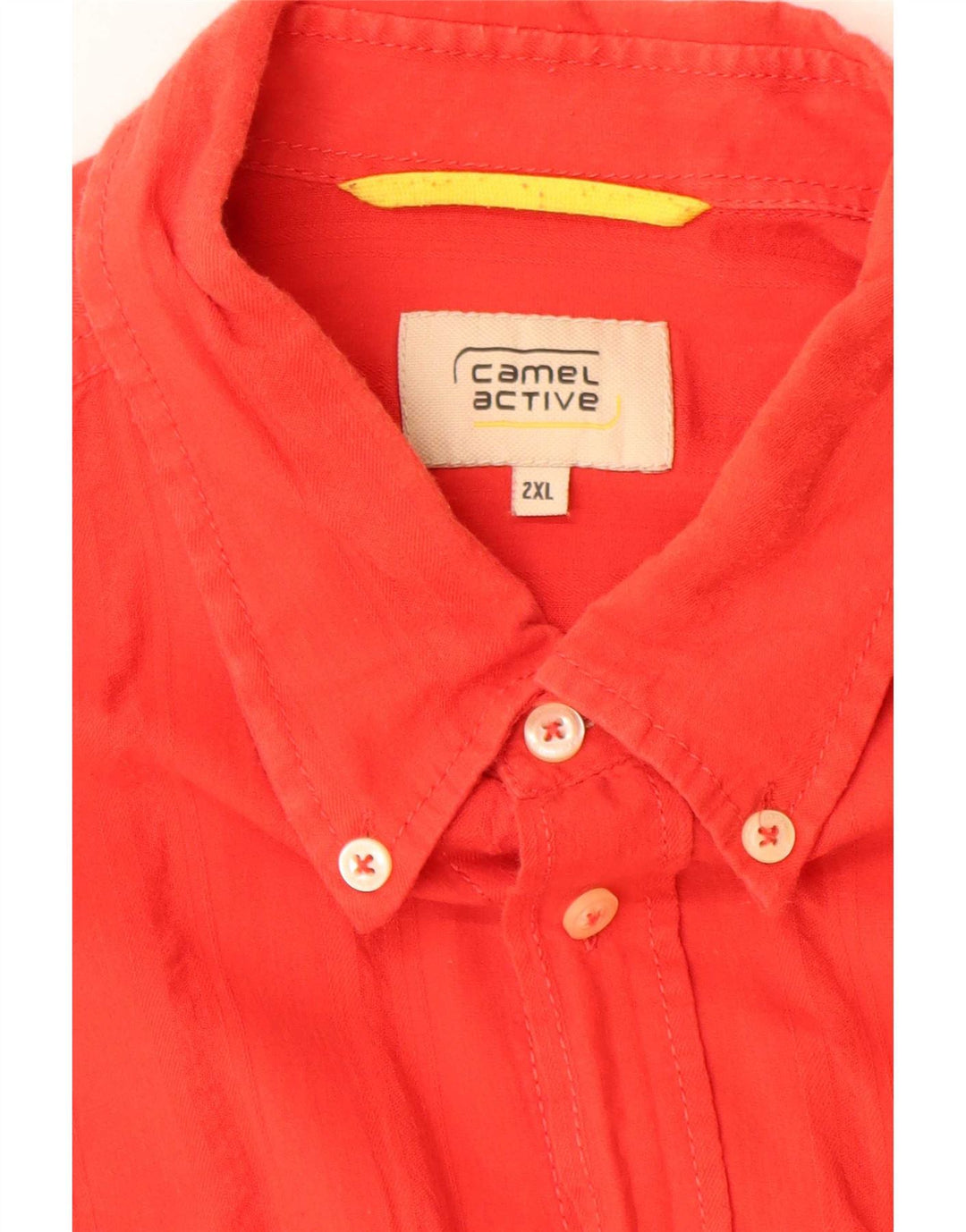 Camel Active Herren-Kurzarmhemd 2XL aus roter Baumwolle