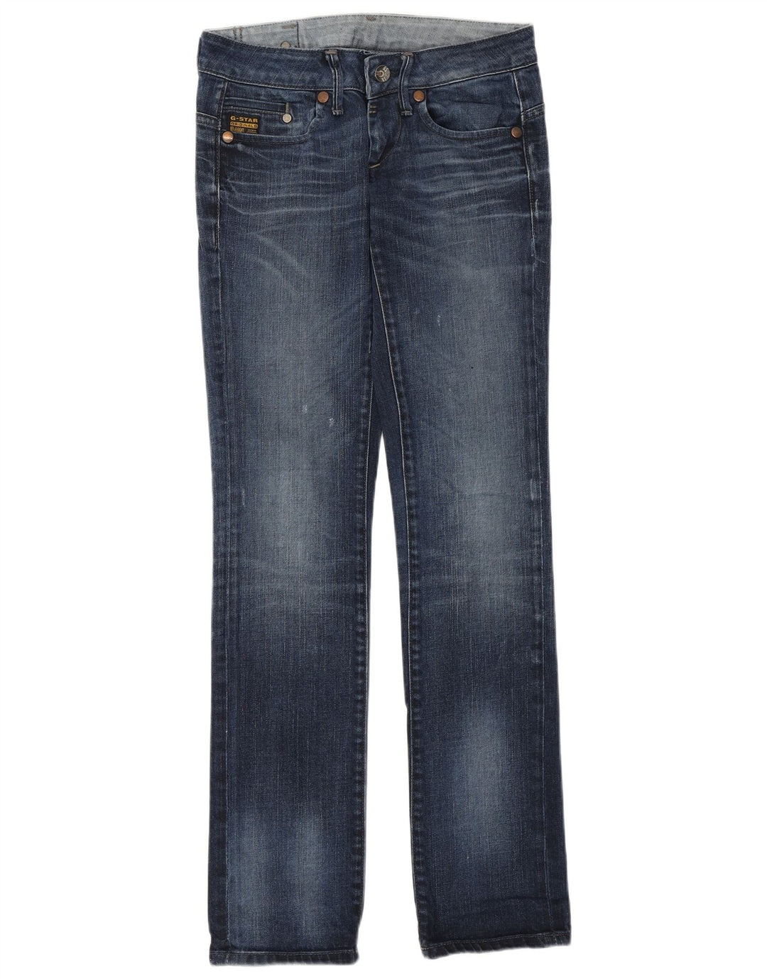 G-STAR Damen-Jeans mit niedriger Taille, gerade, W27, L34, blaue Baumwolle