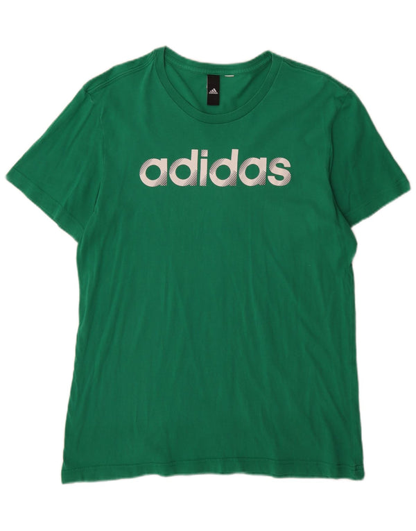 Adidas Herren Grafik T-Shirt Top Mittelgrün