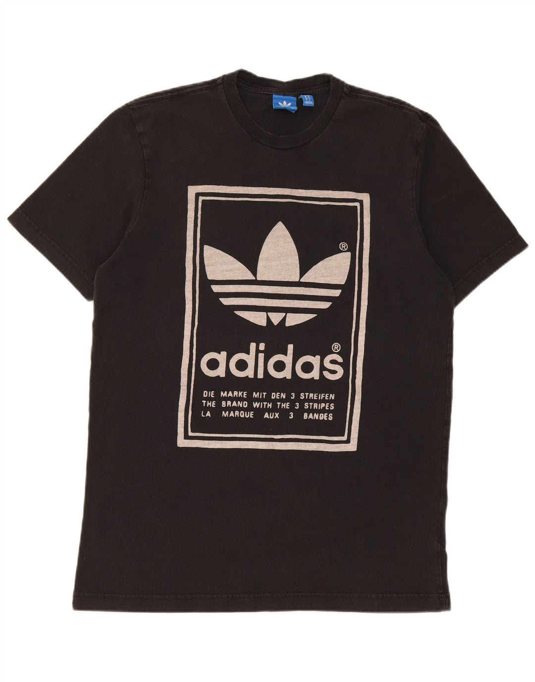 Adidas Herren Grafik T-Shirt Top Medium Schwarz Baumwolle