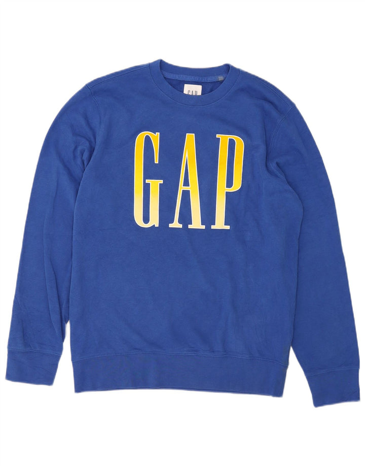Gap Grafik-Sweatshirt für Damen, UK 14, mittelblaue Baumwolle