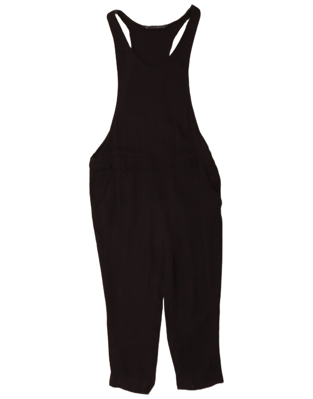 Ärmelloser Overall für Damen von Zara, Größe 44, Mittelschwarz, Viskose