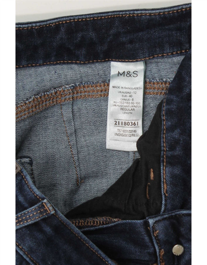 Magic Damen Slim Jeans UK 12 Medium W30 L26 Marineblau Baumwolle