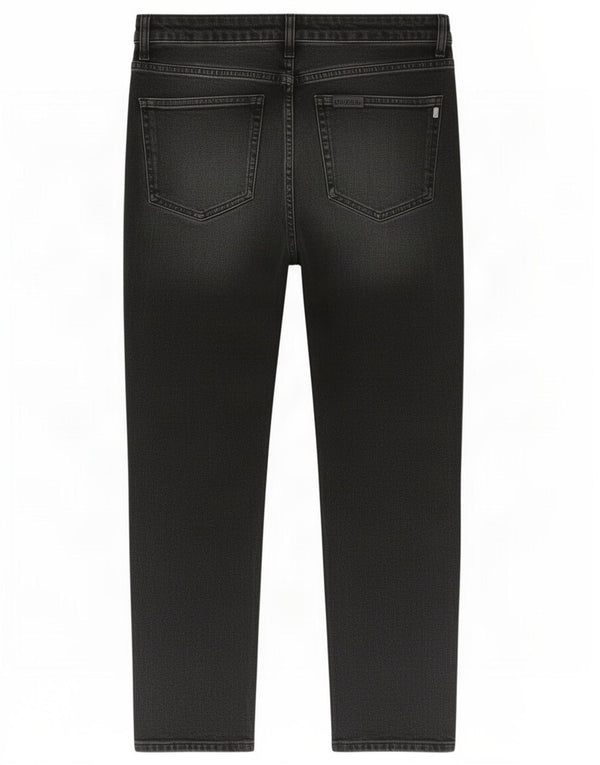 Zara Damen High Waist Tapered Jeans EU 38 Small W28 L27 Schwarz
