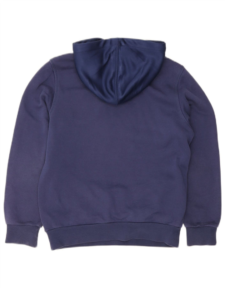 PUMA Jungen-Kapuzenpullover mit Knopfkragen, 11–12 Jahre, marineblaue Baumwolle