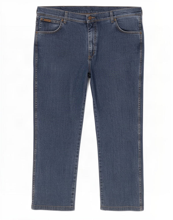 Wrangler Herren Texas Stretch Straight Jeans W40 L34 Blaue Baumwolle