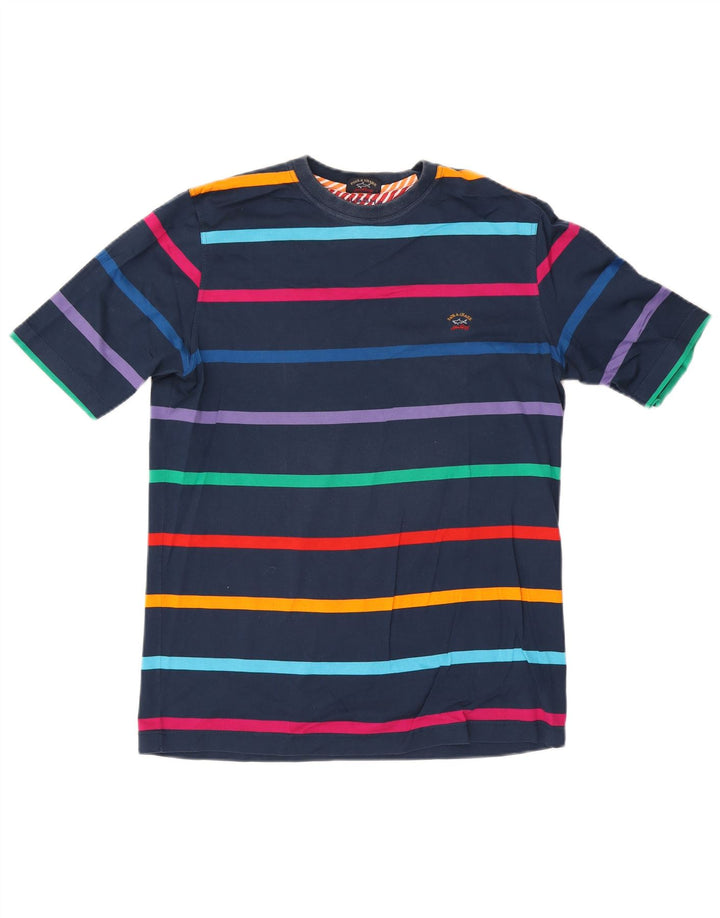 Paul & Shark Herren Yachting T-Shirt Top Medium Marineblau gestreift