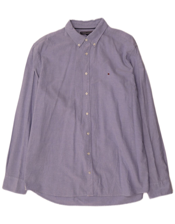 Tommy Hilfiger Herren New York Fit Hemd 2XL Blau Baumwolle