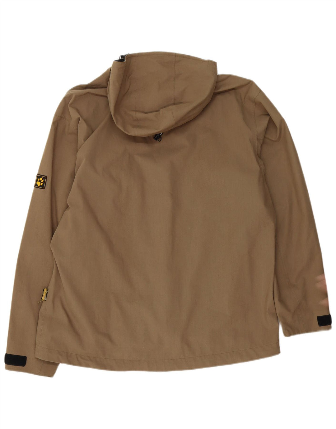Jack Wolfskin Herren-Regenjacke mit Kapuze, UK 40, Größe L, Beige, Polyester