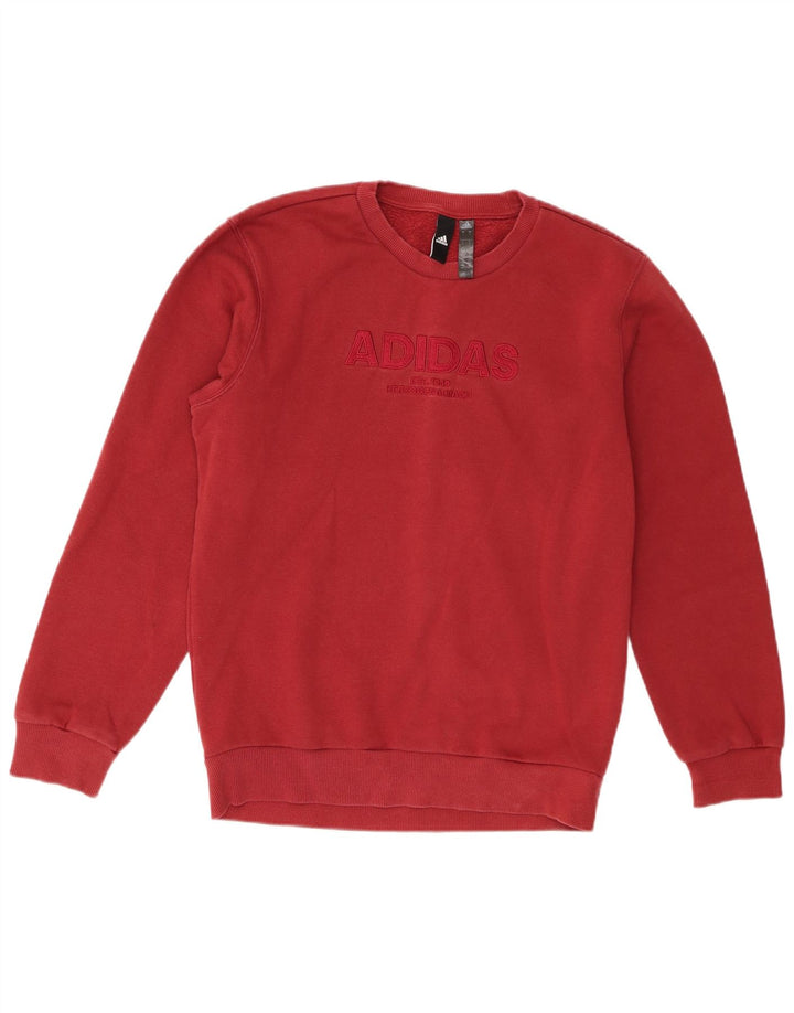 Adidas Herren Grafik-Sweatshirt-Pullover, klein, Burgunderrot, Baumwolle