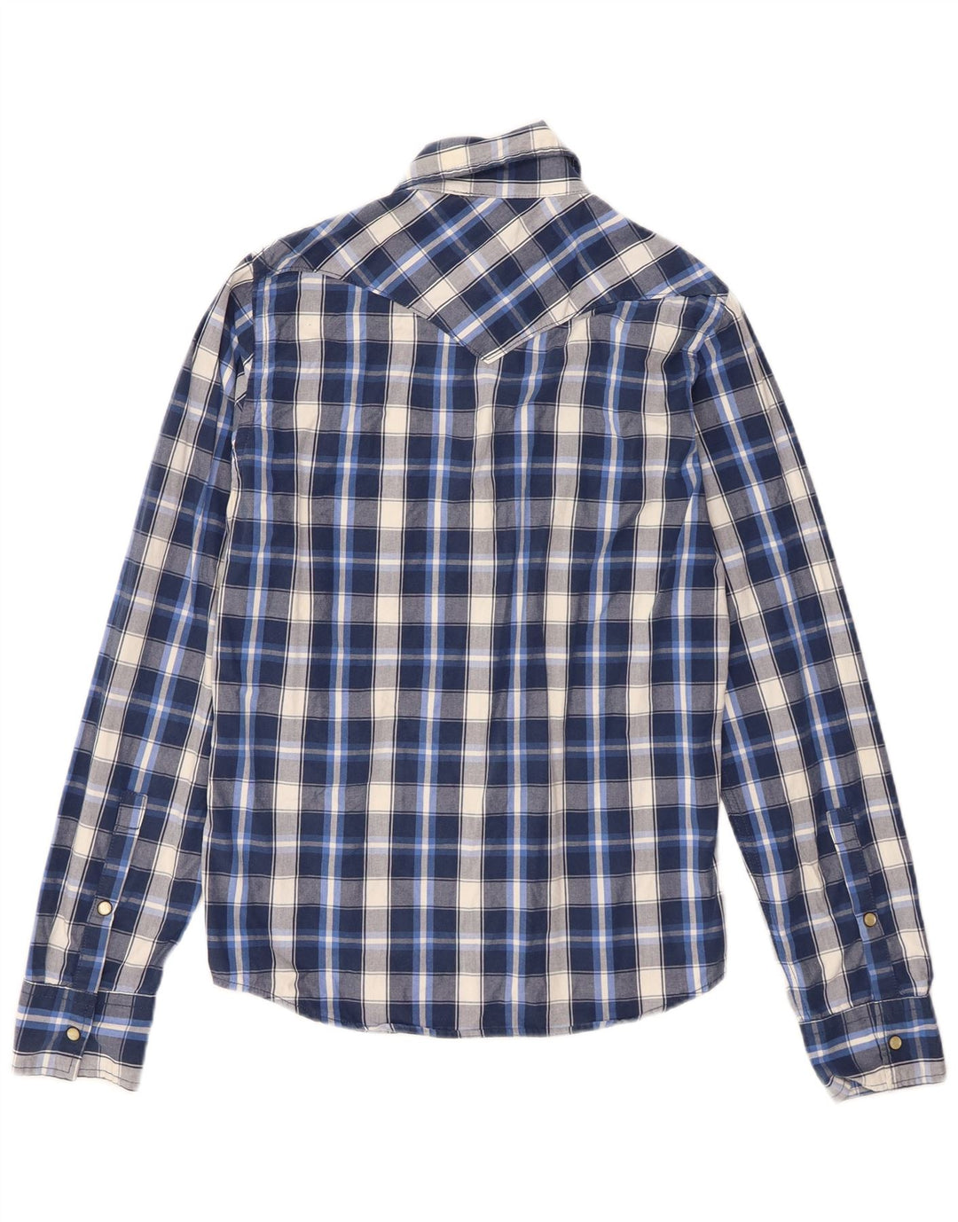 Hollister Herrenhemd aus Baumwolle, klein, blau kariert