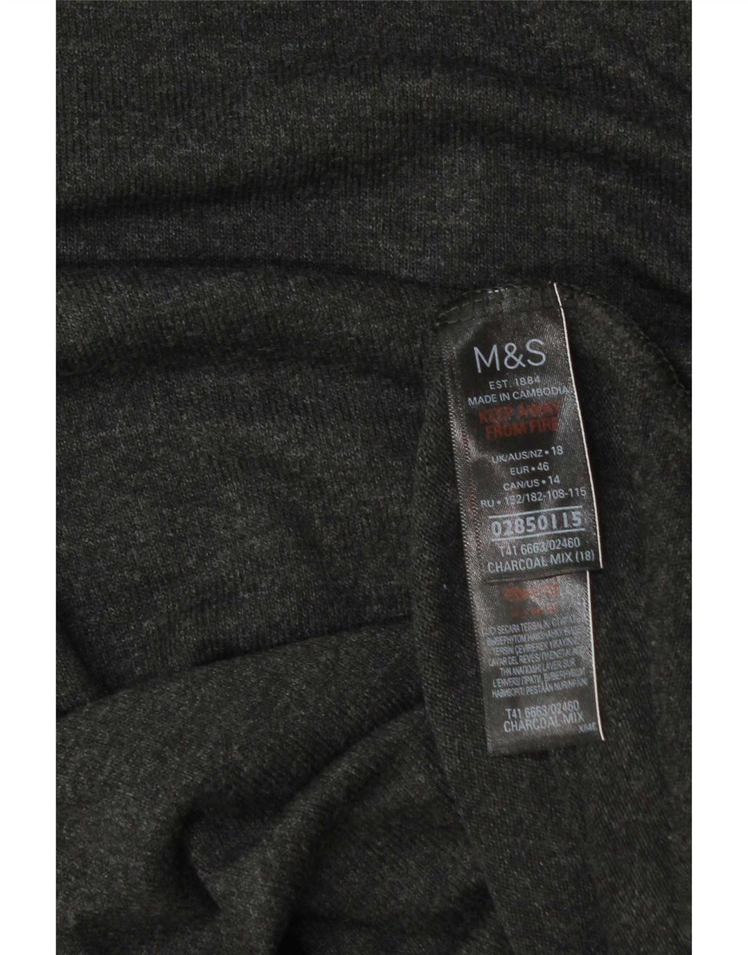 Marks & Spencer Damen T-Shirt Top UK 18 XL Graue Viskose