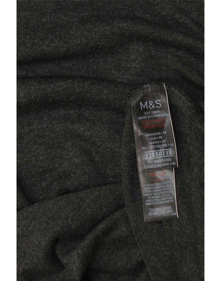 Marks & Spencer Damen T-Shirt Top UK 18 XL Graue Viskose