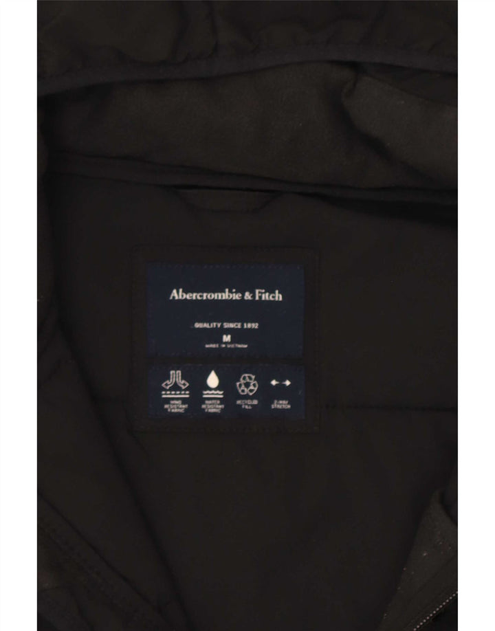 Abercrombie & Fitch gepolsterte Herrenjacke mit Kapuze, UK 38, mittelschwarz